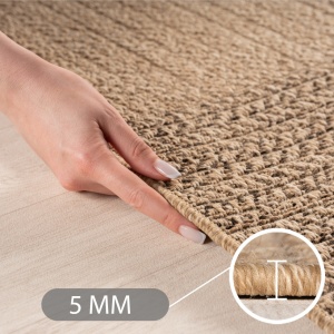 Στρογγυλό Χαλί Timber V5 Μπεζ 200x200 cm - Img 5
