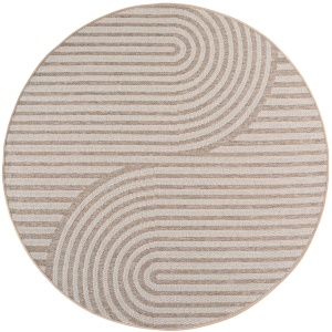 Στρογγυλό Χαλί Desert Boho V1 Μπεζ 200x200 cm - Img 7