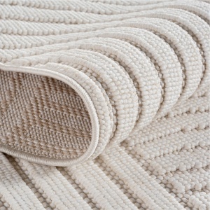 Στρογγυλό Χαλί Helix V2 Κρεμ 120x120 cm - Img 4