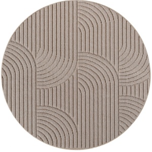 Στρογγυλό Χαλί Helix V2 Μπεζ 120x120 cm - Img 2