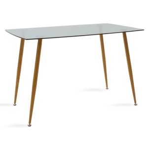 Τραπέζι Chloe Σκούρο Γκρι 120x70x75 cm