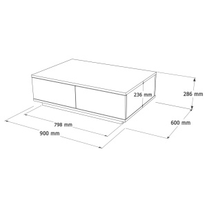 Τραπεζάκι σαλονιού FR14 πεύκο 90x60x28.6 cm - Img 7