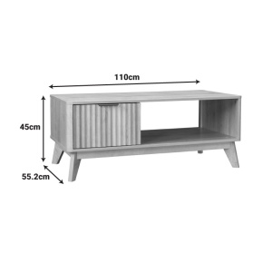 Τραπεζάκι σαλονιού Hamea Φυσικό 110x55.2x45 cm - Img 7