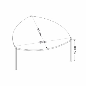 Τραπεζάκι σαλονιού Lenny Ανθρακί 90x40x89 cm - Img 7