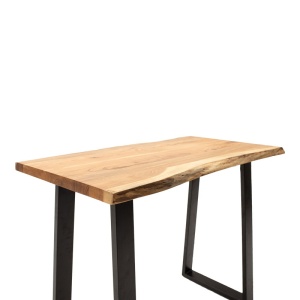 Τραπέζι μπαρ Miles Boho, Pako Word, μασίφ ξύλο, πάχος 3.7 cm, Natural, 120x53x97 cm - Img 5