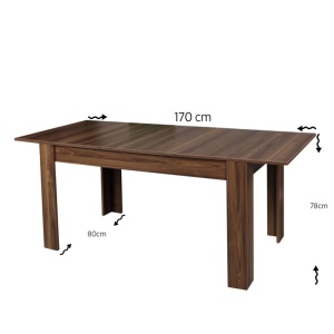 Τραπέζι τραπεζαρίας Oblo-Walnut - Img 4