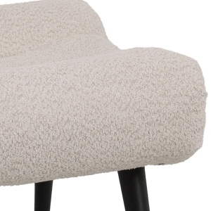 Υποπόδιο πολυθρόνας Silla, Pako World, Μπεζ, 68x58x40 cm - Img 2