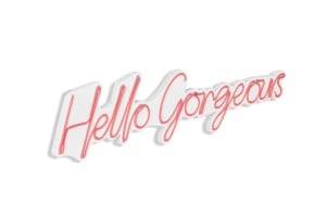 Φωτεινή Διακόσμηση Τοίχου LED Hello Gorgeous Ροζ 74x17x2 cm - Img 8