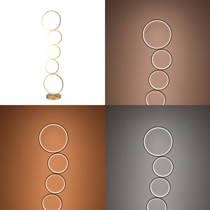 Φωτιστικό Δαπέδου LED Chemal Χρυσό 30x30x130 cm - Img 2