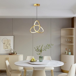 Φωτιστικό οροφής LED, Trinity, Χρυσό, 22x22x100 cm - Img 2