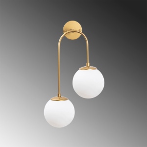 Φωτιστικό Τοίχου Jewel 10585, Γυαλιστερό Χρυσό - Img 3