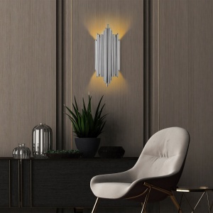 Φωτιστικό Τοίχου Reis, Χρώμιο, 22x50x11 cm