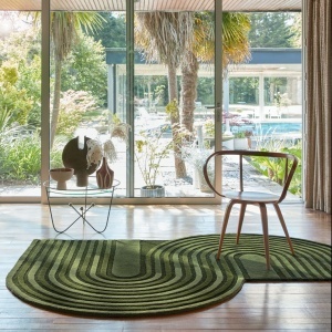 Χαλί Conway Retro Shaped Πράσινο masliniu 120x180 cm, Flair Rugs
