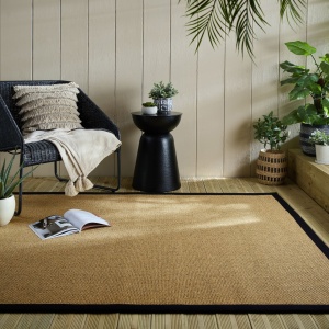 Χαλί Sisal Look Outdoor Μαύρο 160x230 cm, Flair Rugs