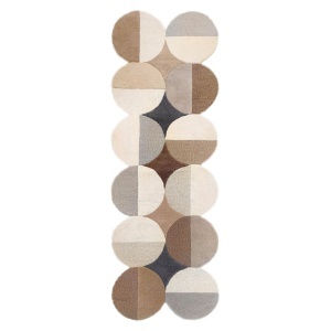 Χαλί διάδρομος Mia Ellipse Natural 80x230 cm, Flair Rugs - Img 2