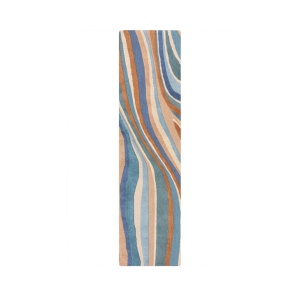 Χαλί Διαδρόμου Abstract Flow Μπλε 60x230 cm, Flair Rugs - Img 5