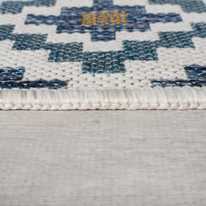 Χαλί Διαδρόμου Zia Trellis Outdoor Μπλε 80x230 cm, Flair Rugs - Img 3
