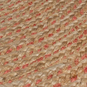 Χαλί Capri Jute Circle Natural/Corai 180X180 cm, rotund, Flair Rugs - Img 4