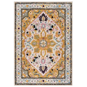 Χαλί Dahlia Κίτρινο/Πολύχρωμο 200X290 cm, Flair Rugs - Img 2