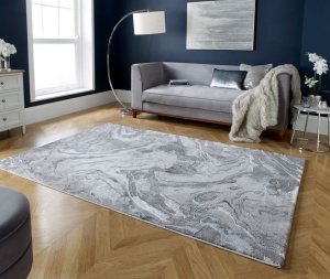 Χαλί Marbled Ασημί 160X230 cm, Flair Rugs