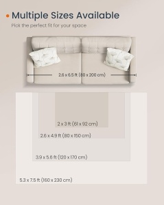 Χαλί Songmics Cappuccino 170x120 cm - Img 6