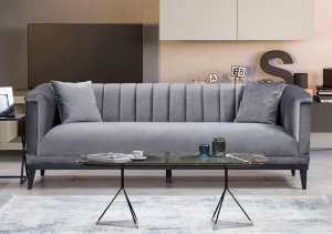 3θέσιος καναπές Trendy Σκούρο Γκρι 225x79x89 cm
