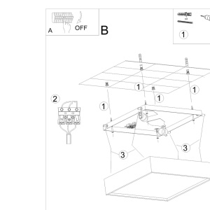 Aplica Helios din ceramica Alb 40x15x10 cm - Img 6