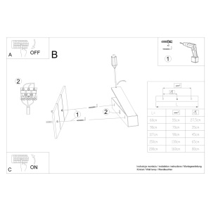 Aplica LED Pinne Negru 4000K 67x6x6 cm - Img 7