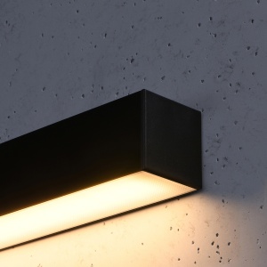 Aplica perete LED Pinne Negru 3000K 200x6x6 cm - Img 5