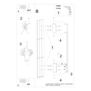 Aplica perete LED Sappo 150 Bej 4000K 4x6.5x150 cm - Img 7