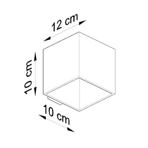 Aplica perete Quad din beton Gri 10x12x10 cm - Img 4