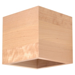 Aplica Quad din lemn, Natural 10x12x10 cm