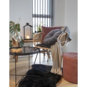 Blana decorativa de miel, Negru , 85x50x5 cm - Img 3