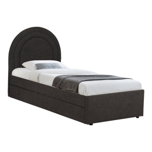 Cadru de pat extensibil, Arcuate, Antracit, 214x107.5x115 cm - Img 2