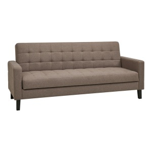 Canapea extensibila cu lada de depozitare Milton, Maro, 204x85x81 cm - Img 5