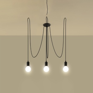 Candelabru 3 Edison Negru 300x300x150 cm - Img 3