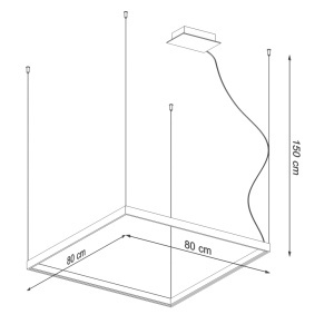 Candelabru LED Nelya Negru 4000K 80x80x150 cm - Img 6