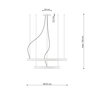 Candelabru LED Rio 55x78 Negru 3000K 78x78x150 cm - Img 6