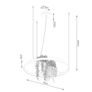 Candelabru LED Rio Bio 78 Negru 4000K 78x78x200 cm - Img 10