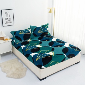 Cearsaf de pat Cocolino cu elastic si 2 fete de perna Taisa 180x200cm