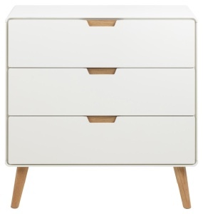 Comoda Lowell, Alb, 80x80x40 cm - Img 3