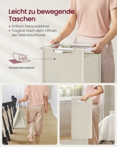 Cos de rufe Vasagle, Brenta, Alb, 87.7x33x72 cm - Img 6