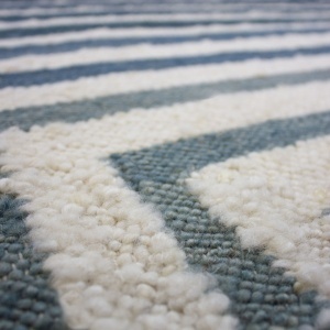 Covor Boucle Wool Frame Albastru 160x230 cm - Img 3