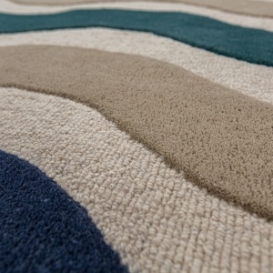 Covor Cascade Wool Albastru 140x200 cm - Img 4