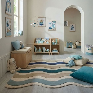 Covor Cascade Wool Albastru 200x290 cm - Img 2