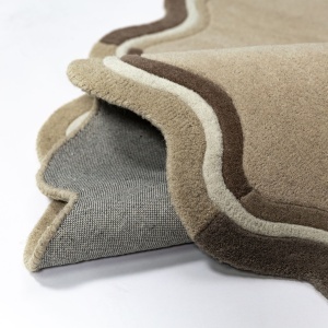 Covor rotund Leo Scallop Border Natural 180x180 cm - Img 4