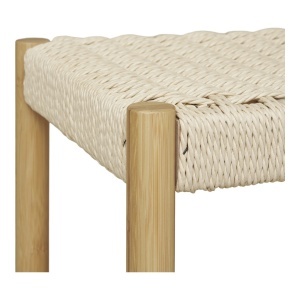 Cuier cu banca Ember, Natural, 95x36x165 cm - Img 3