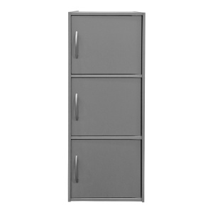 Dulap cu 3 usi, Soline, Gri deschis, 34.5x40x90.5 cm - Img 3