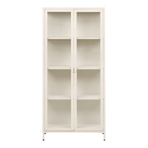 Dulap vitrina Brisbane, Alb pal, 35x80x175 cm - Img 5
