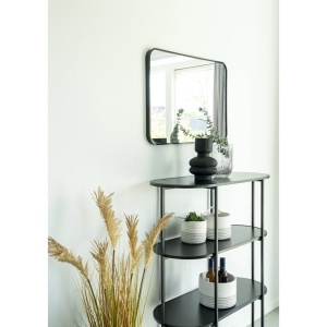 Etajera ovala metalica Oval, Negru, 36x85x111 cm - Img 2
